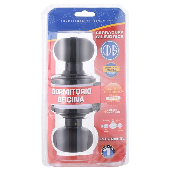 Cerradura Cilíndrica Odis 206 Dormitorio - Negro-7