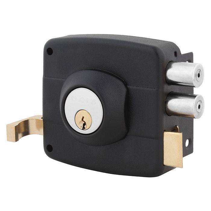 Cerradura Sobreponer Odis 321 Puertas De Madera -Negro-1