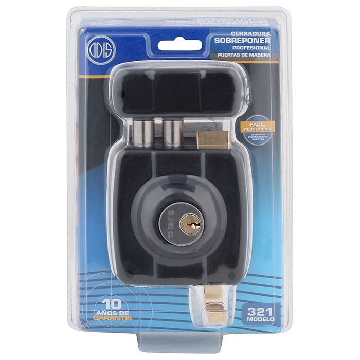 Cerradura Sobreponer Odis 321 Puertas De Madera -Negro-9