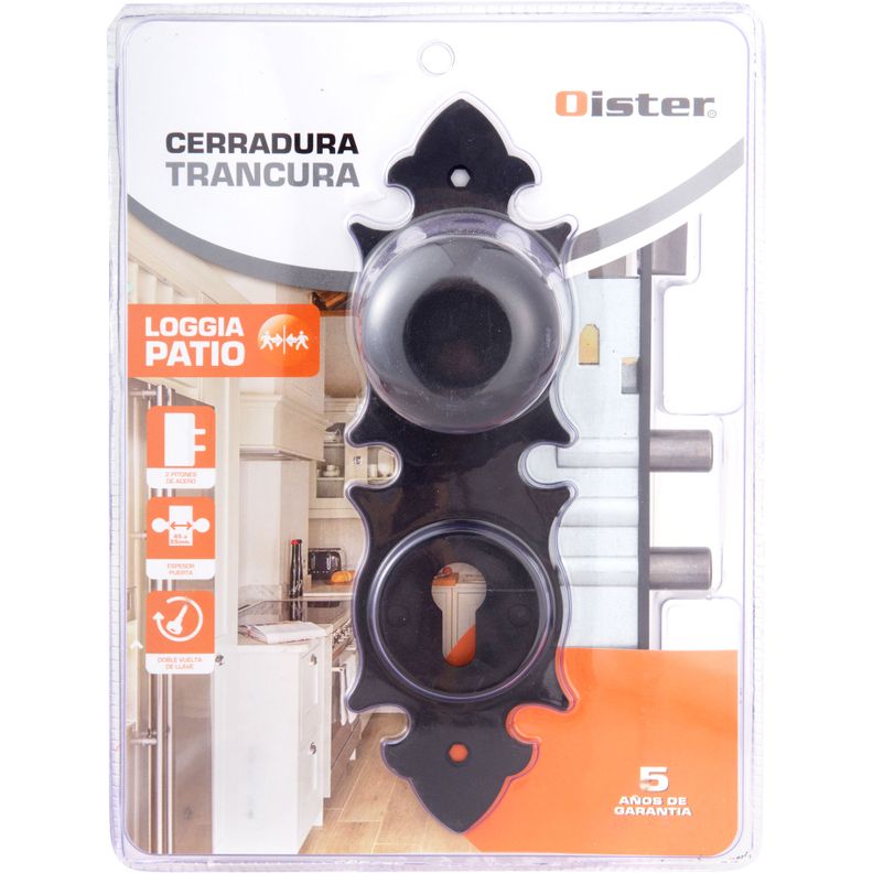 Cerradura Embutir Oister Trancura Interior - Negro-6