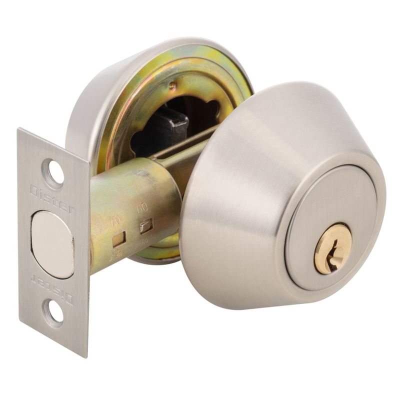 Kit Oister Cerradura Cilíndrica Acceso + Cerrojo Tubular Llave-Llave - Plata-6