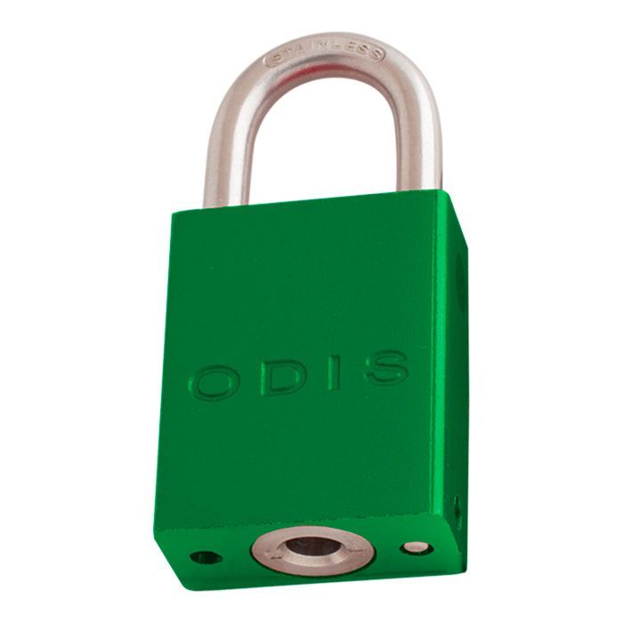 Candado Bloqueo Aluminio Odis 38mm - Verde-2