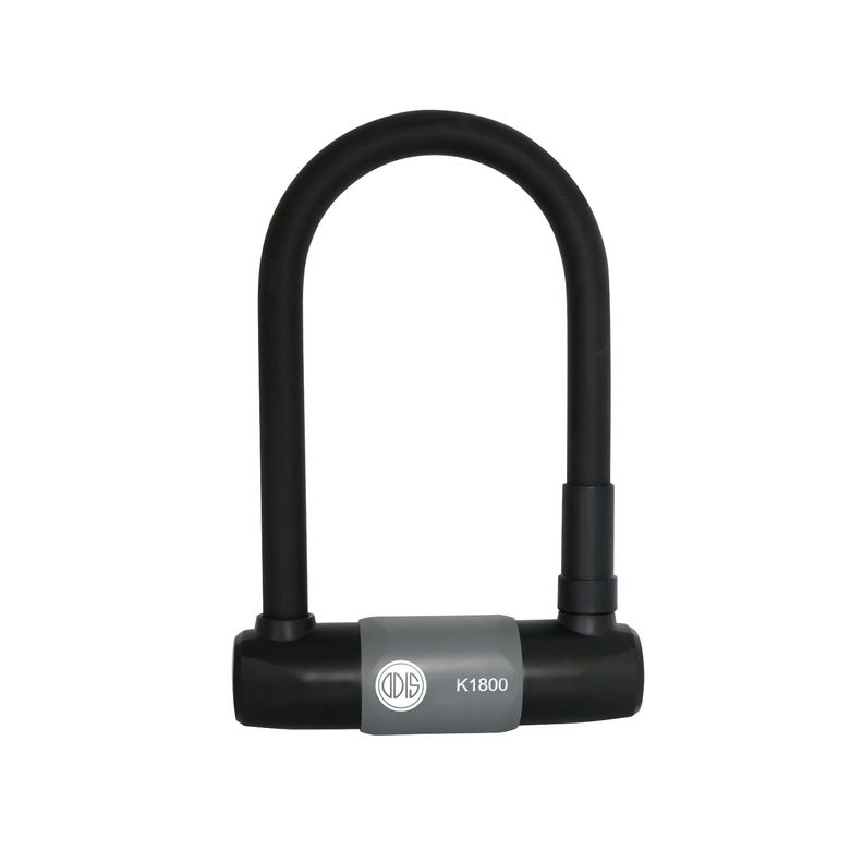 Candado Bicicleta U Lock Odis K1800 18x186mm Grafito Llave Disco-0