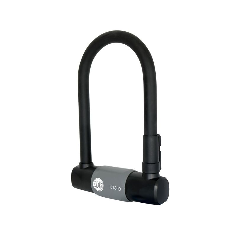 Candado Bicicleta U Lock Odis K1800 18x186mm Grafito Llave Disco-2