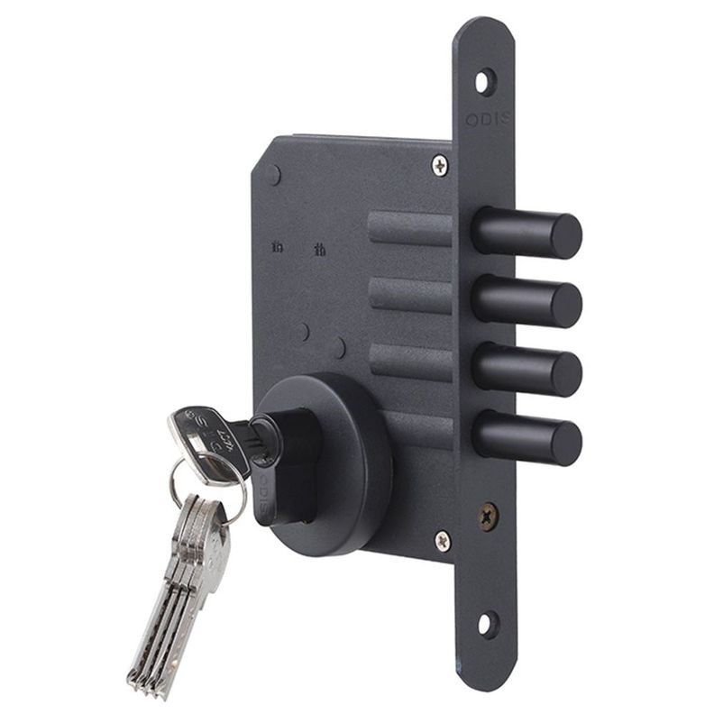 Cerrojo Embutir Odis 600 Llave-Llave - Negro-0