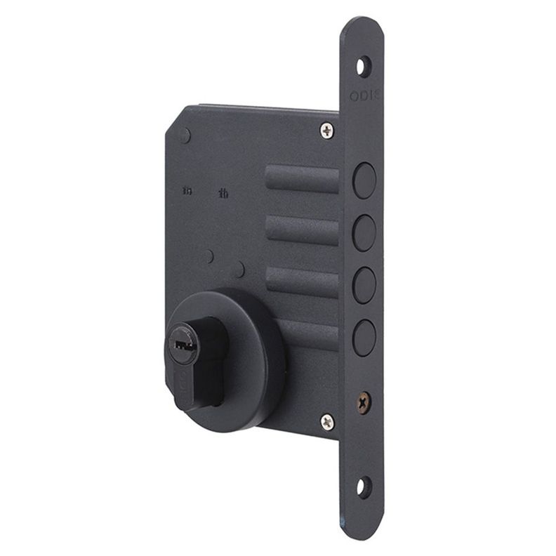 Cerrojo Embutir Odis 600 Llave-Llave - Negro-3