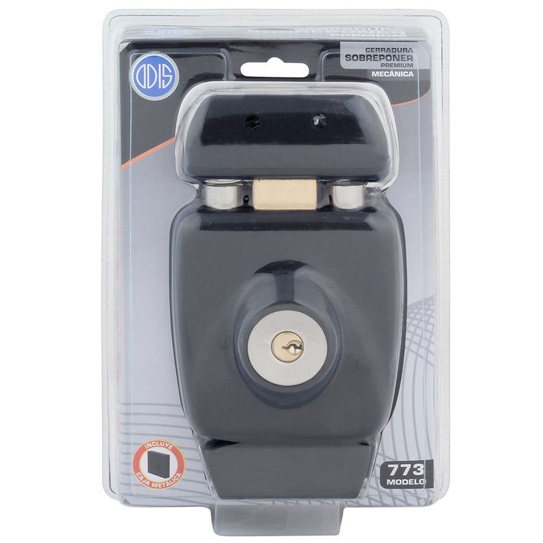 Cerradura Sobreponer Odis 773 Caja Metalica - Negro-9