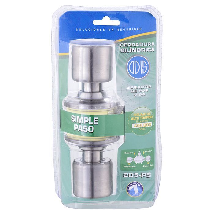 Cerradura Cilíndrica Odis 205 Simple Paso - Plata-5