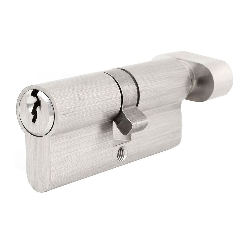 Cilindro Odis Llave-Seguro 70mm - Niquél Satinado-0