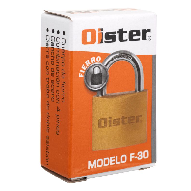 Candado Oister XTRA 30mm - Fierro Bronce-4