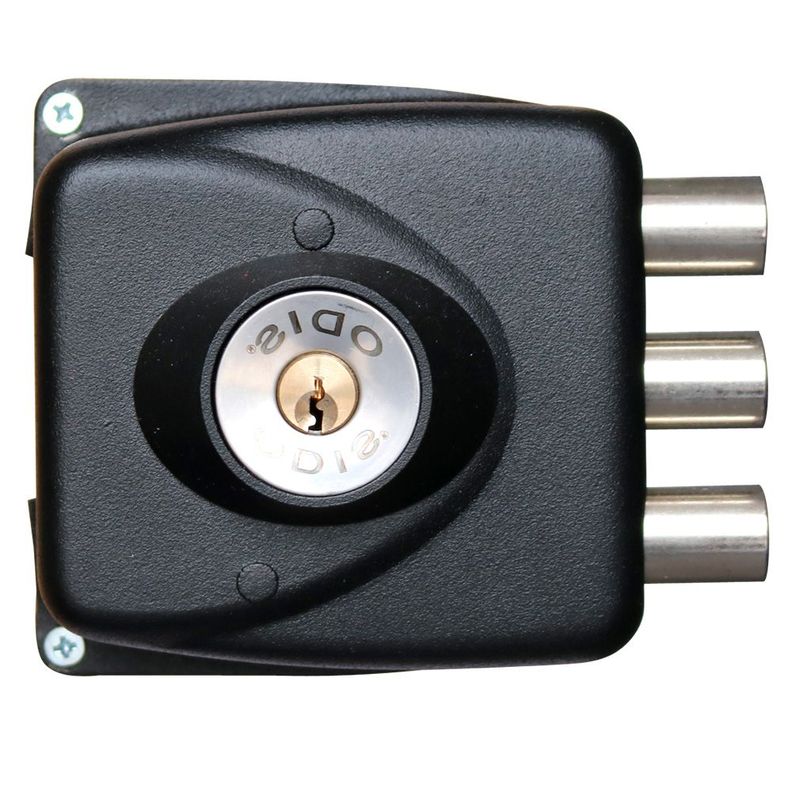 Cerradura Sobreponer Odis 751 3 Pitones Anti sierra - Negro-2