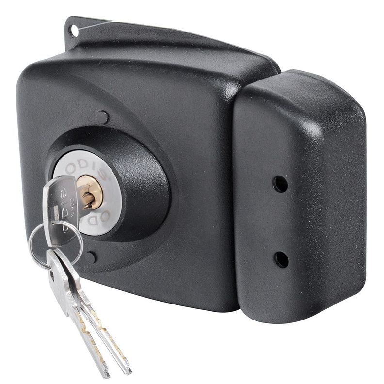 Cerradura Sobreponer Odis 751 3 Pitones Anti sierra - Negro-4