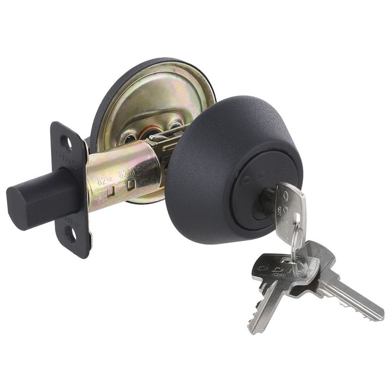 Cerrojo Cilíndrico Odis 501 Llave-Seguro - Negro-3
