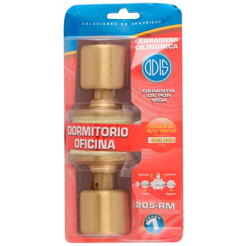 Cerradura Cilíndrica Odis 205 Dormitorio - Bronce-5