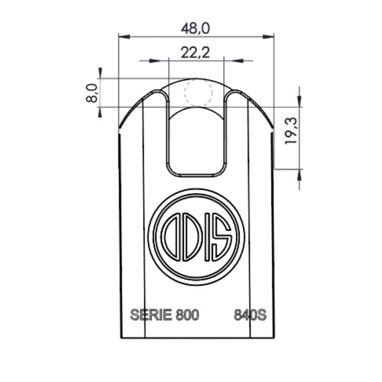 Candado Odis 840S Hombros 40mm - Acero-1
