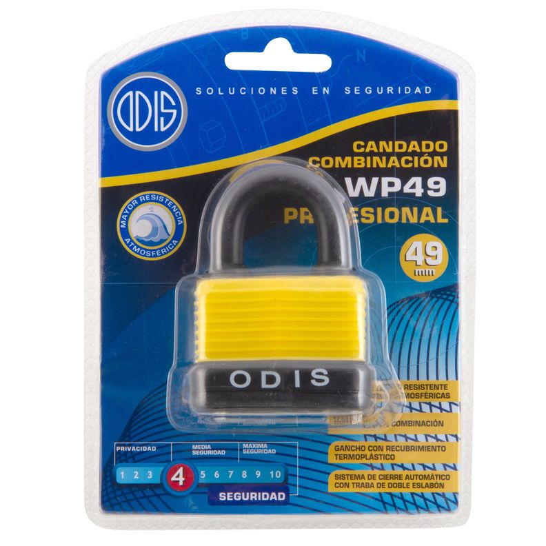 Candado Odis Waterproof 49 49mm Con Combinacón-5