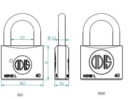 Candado Odis L40 40mm-1