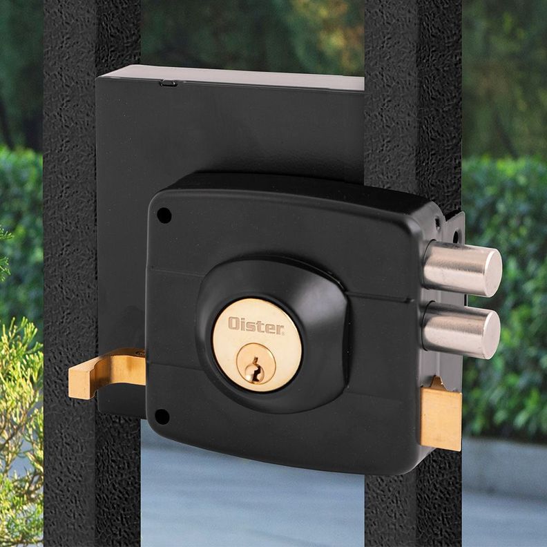 Cerradura Sobreponer Oister 111 Caja Metálica - Negro-2
