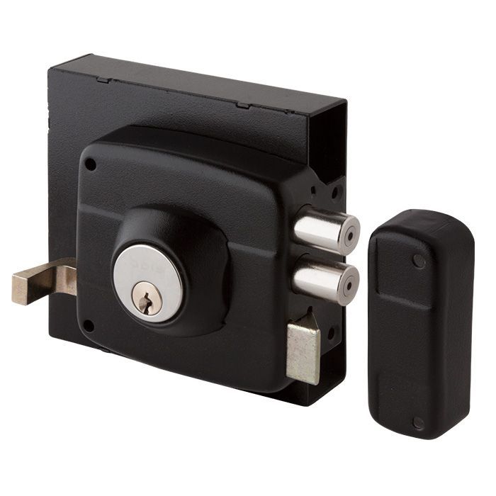 Cerradura Sobreponer Odis 323 Rejas Portones con Caja - Negro-0