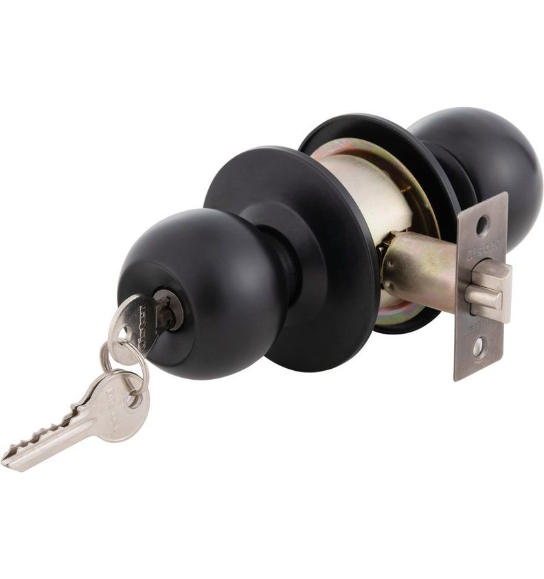 Cerradura Cilíndrica Oister 101 Dormitorio Negro-2