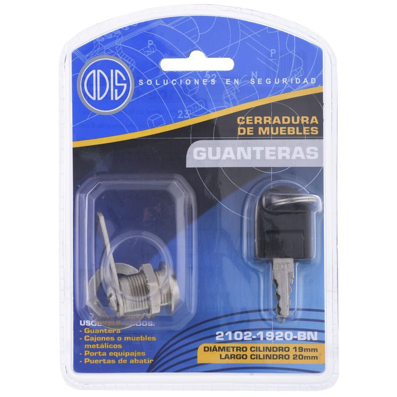Cerradura Muebles Odis Puerta 2102-1920 Plata-3