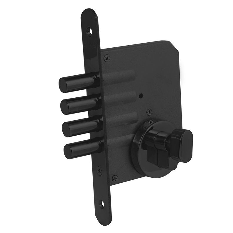 Cerrojo Embutir Odis 605 Llave-Seguro - Negro-1