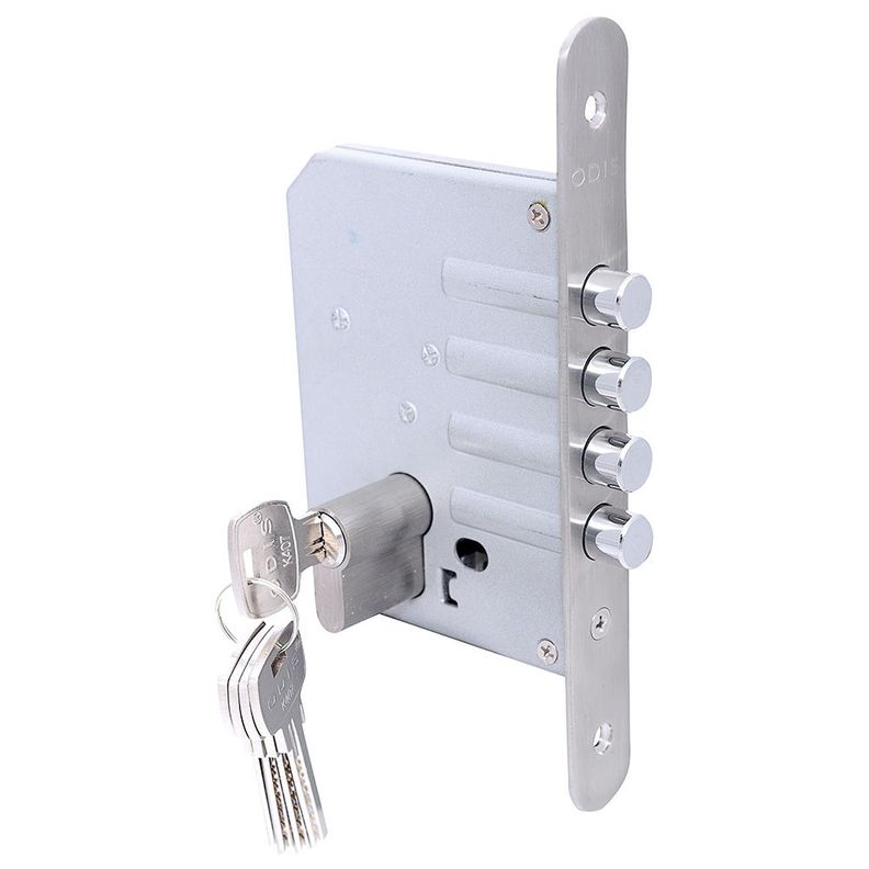 Cerrojo Embutir Odis 600 Llave-Llave - Plata-1