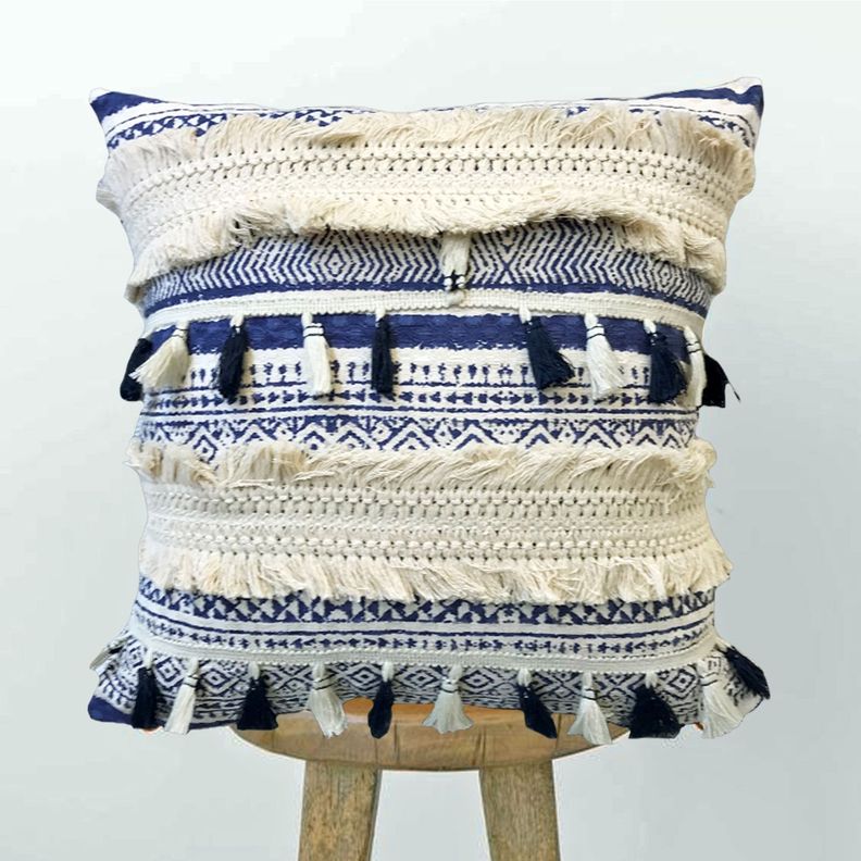 Cojín Boho Flecos 45×45-2