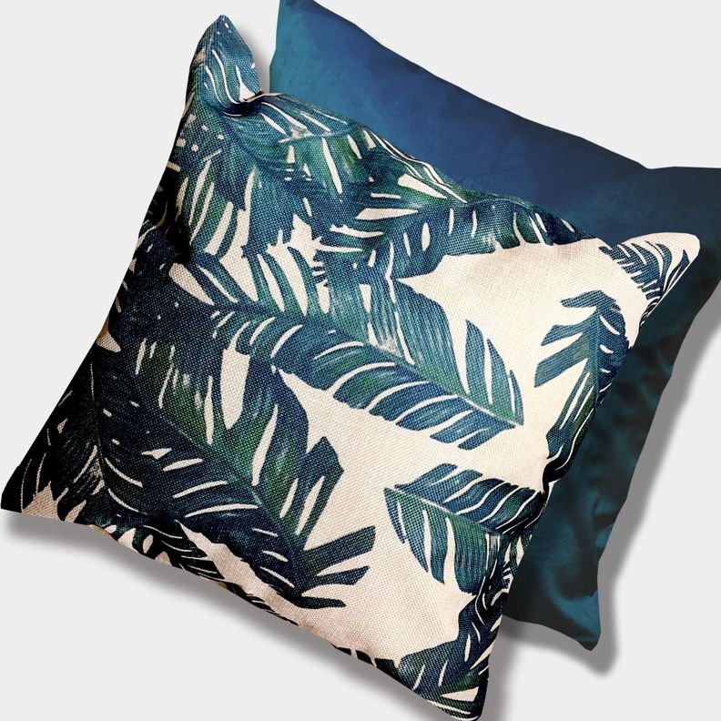 Cojín Plumas Petroleo Lino 45×45-3