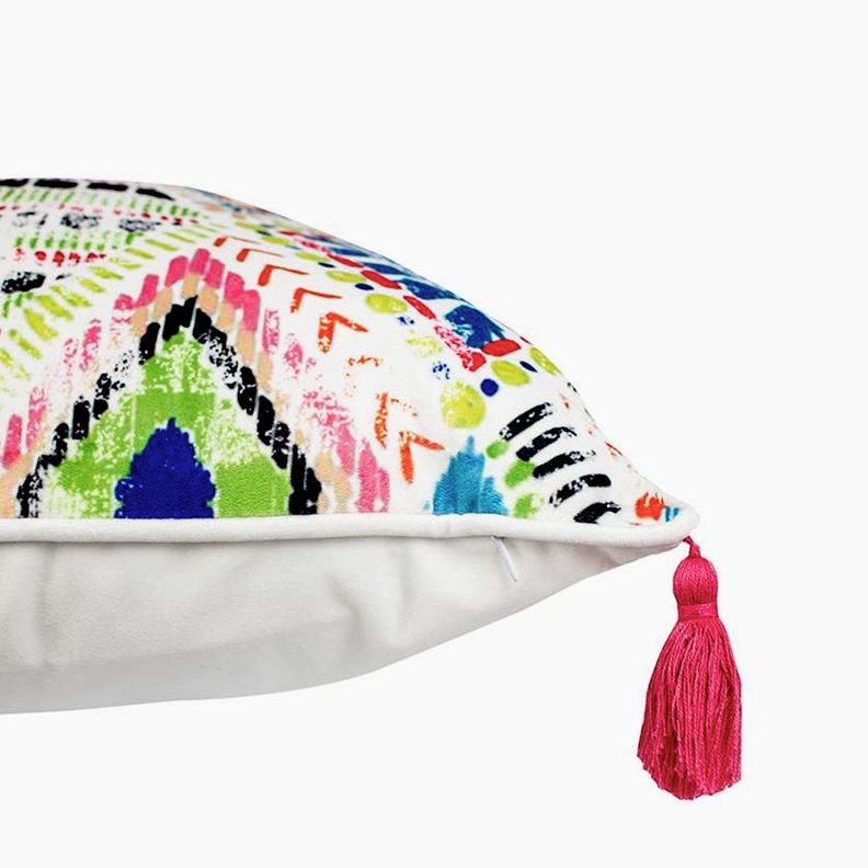 Cojín Boho Poliéster Multicolor 45x45 cm-1
