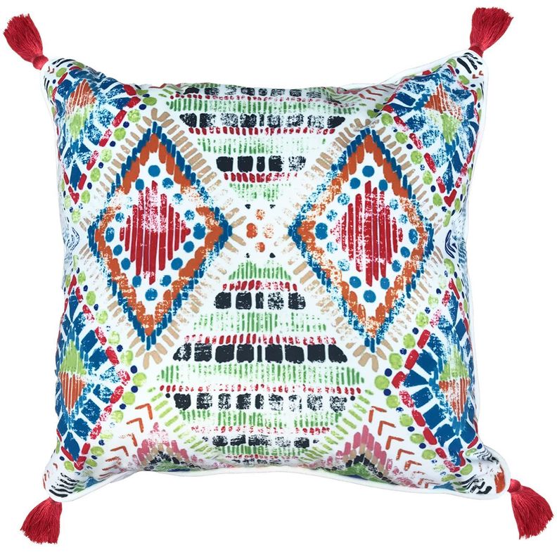 Cojín Boho Poliéster Multicolor 45x45 cm-0