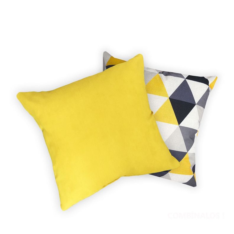 Cojín Algodón Amarillo 45x45-1