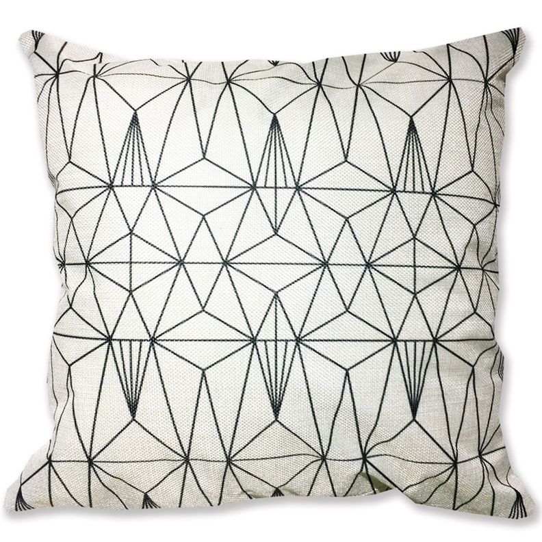 Cojín Geométrico Lino 45x45-0