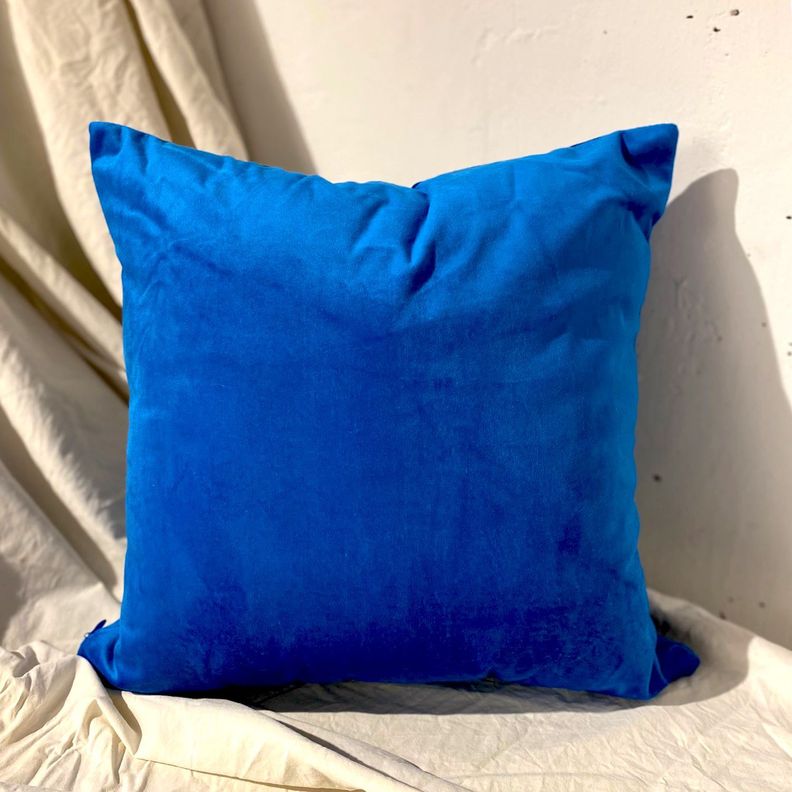 Cojín Azul Terciopelo Velvet-2