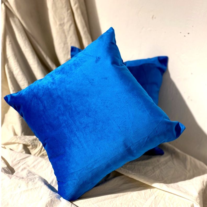Cojín Azul Terciopelo Velvet-3