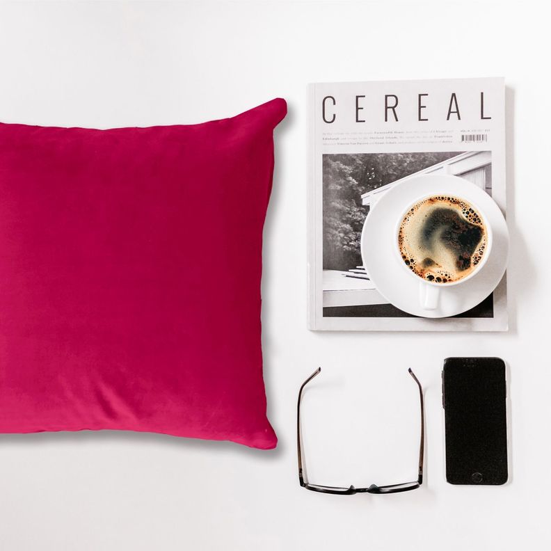 Cojín Fucsia Terciopelo Velvet-1