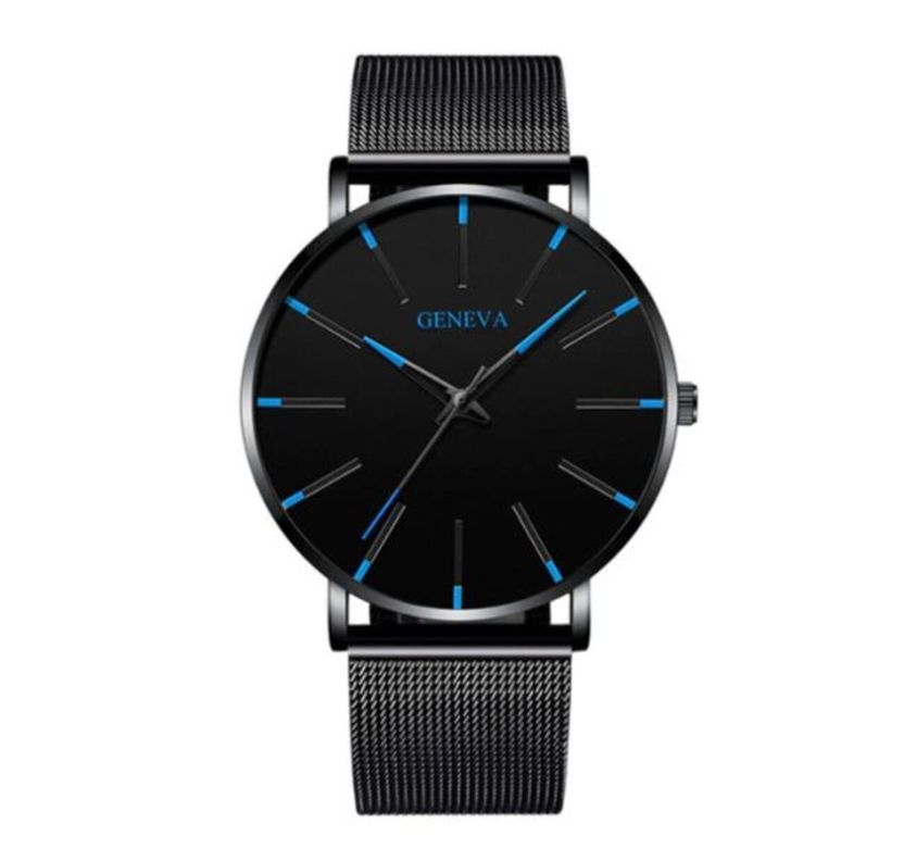 Reloj Geneva Delgado Minimalista Negro-0