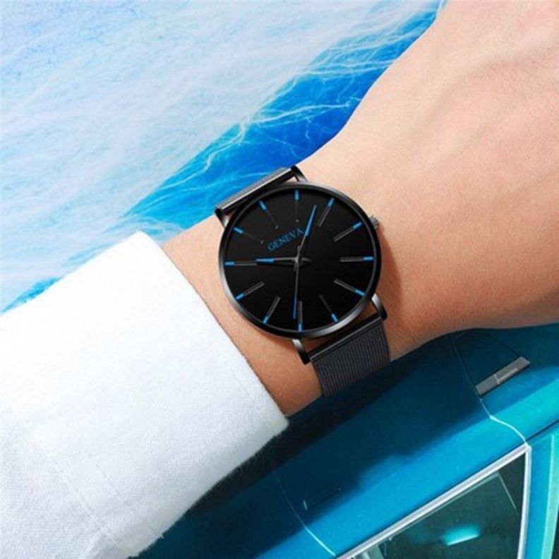 Reloj Geneva Delgado Minimalista Negro-2