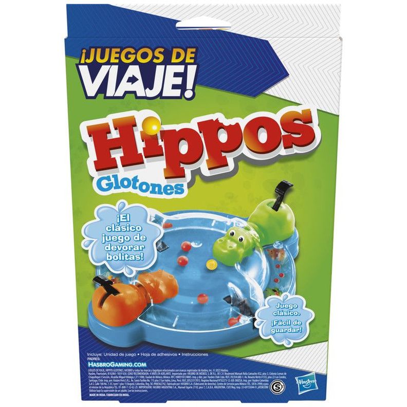 Juego De Mesa Hasbro Gaming Hippos Glotones Grab and Go Hasbro