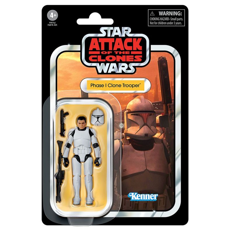 Figura de Acción Star Wars Vintage El Ataque de los Clones Soldado Clon Fase I-1