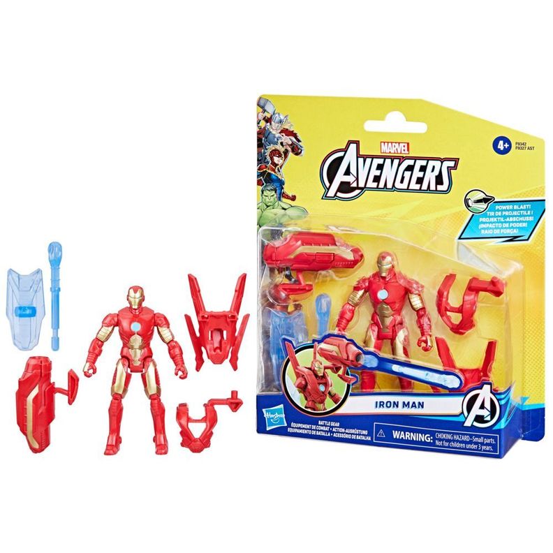 Figura de Acción Marvel Avengers Epic Hero Series Iron Man Con Equipamiento de Batalla-1