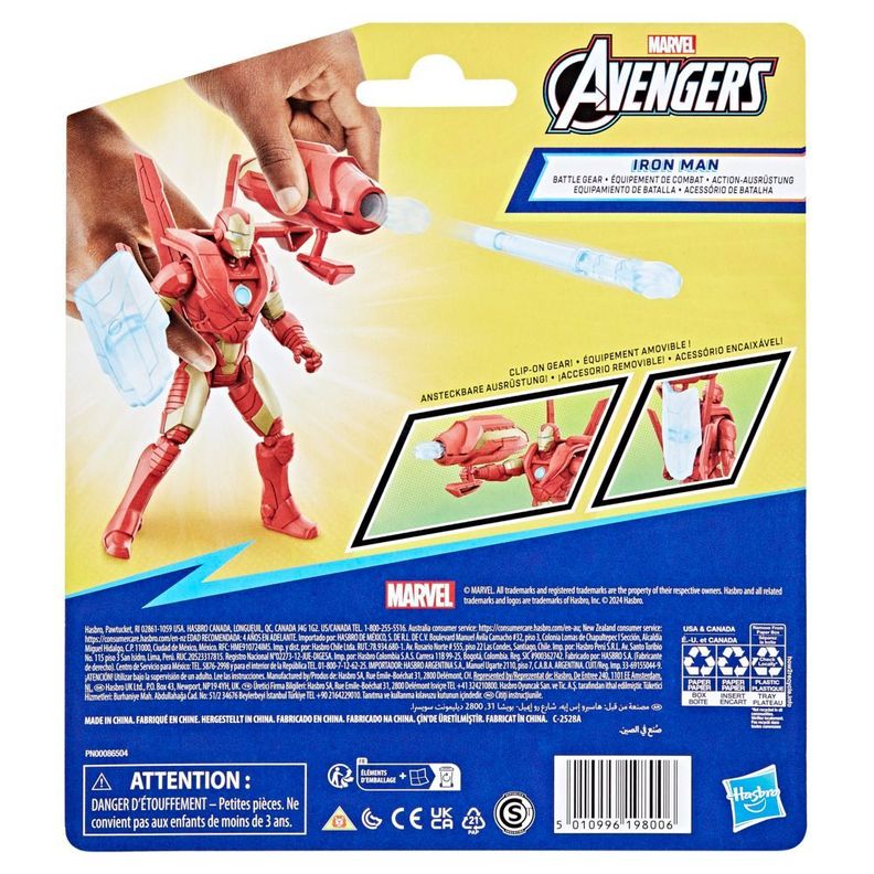 Figura de Acción Marvel Avengers Epic Hero Series Iron Man Con Equipamiento de Batalla-2
