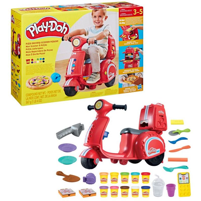 Masas y Plastilinas Play Doh Kitchen Creations Moto Repartidora de Pizzas-2