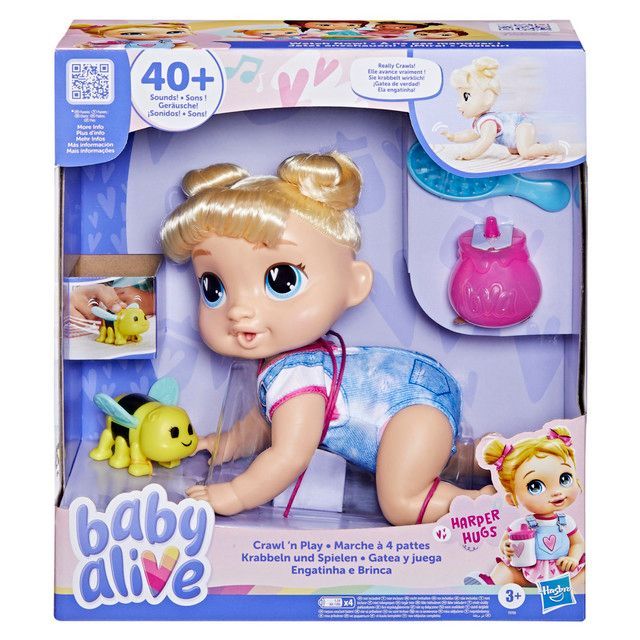 Muñeca Baby Alive Gatea y Juega Harper Hugs -1