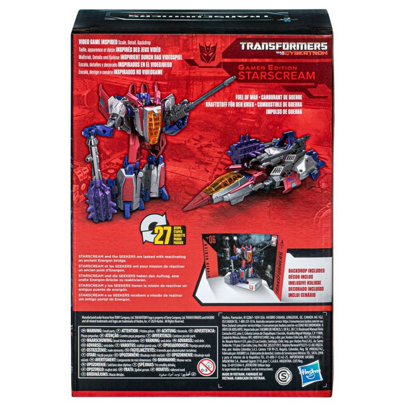 Figura de Acción Transformers Studio Series War for Cybertron Voyager Starscream-3