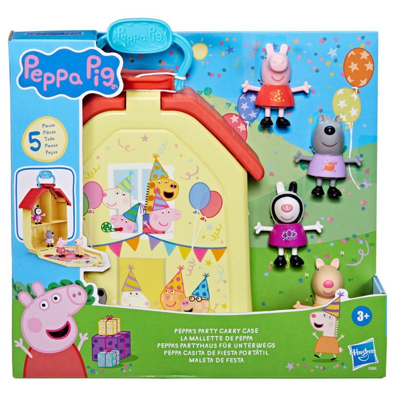 Muñeca Peppa Pig Casita de Fiesta Portátil-0