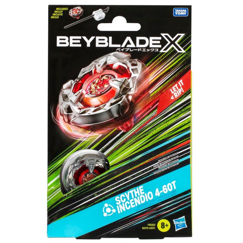 Trompo Beyblade X Kit Inicial Scythe Incendio 4-60T-0