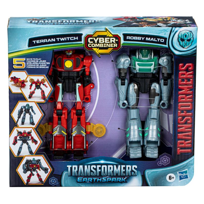 Figura de Acción Transformers EarthSpark Cyber-Combiner Terran Twitch y Robby Malto-3