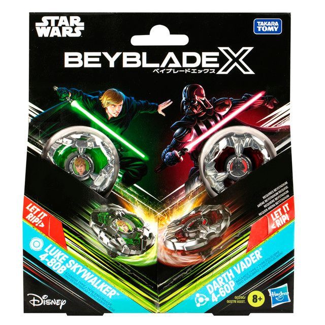 Trompo Beyblade X Star Wars Luke Skywalker 4-80B vs. Darth Vader 4-60B-1
