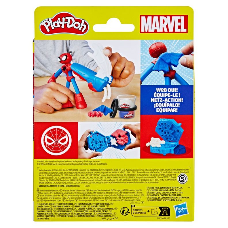 Masas y Plastilinas Play Doh Marvel Spider-Man Telarañas-3